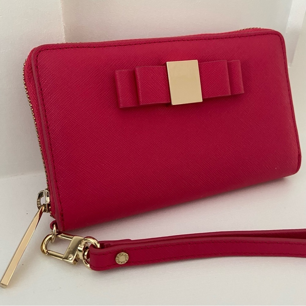 Danier Pink Leather Wristlet Wallet - Picture 10 of 10